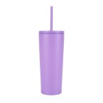 Bayard 24 oz. Double Wall Steel/PP Liner Straw Tumbler - Purple Bayard 24 oz. Double Wall Steel/PP Liner Straw Tumbler - Purple