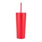 Bayard 24 oz. Double Wall Steel/PP Liner Straw Tumbler - Red Bayard 24 oz. Double Wall Steel/PP Liner Straw Tumbler - Red