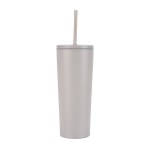 Bayard 24 oz. Double Wall Steel/PP Liner Straw Tumbler - Grey Bayard 24 oz. Double Wall Steel/PP Liner Straw Tumbler - Grey