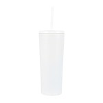 Bayard 24 oz. Double Wall Steel/PP Liner Straw Tumbler - White Bayard 24 oz. Double Wall Steel/PP Liner Straw Tumbler - White