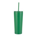 Bayard 24 oz. Double Wall Steel/PP Liner Straw Tumbler - Green Bayard 24 oz. Double Wall Steel/PP Liner Straw Tumbler - Green