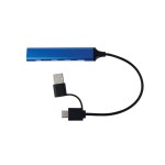 Elio Aluminum 4-Port USB-A & C Hub - Blue Elio Aluminum 4-Port USB-A & C Hub - Blue