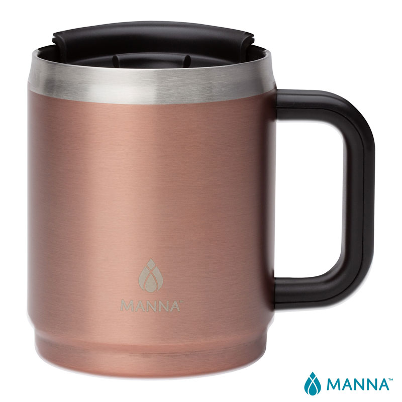 Manna 14 oz. Boulder Stainless Steel Camping Mug w/ Handle 1