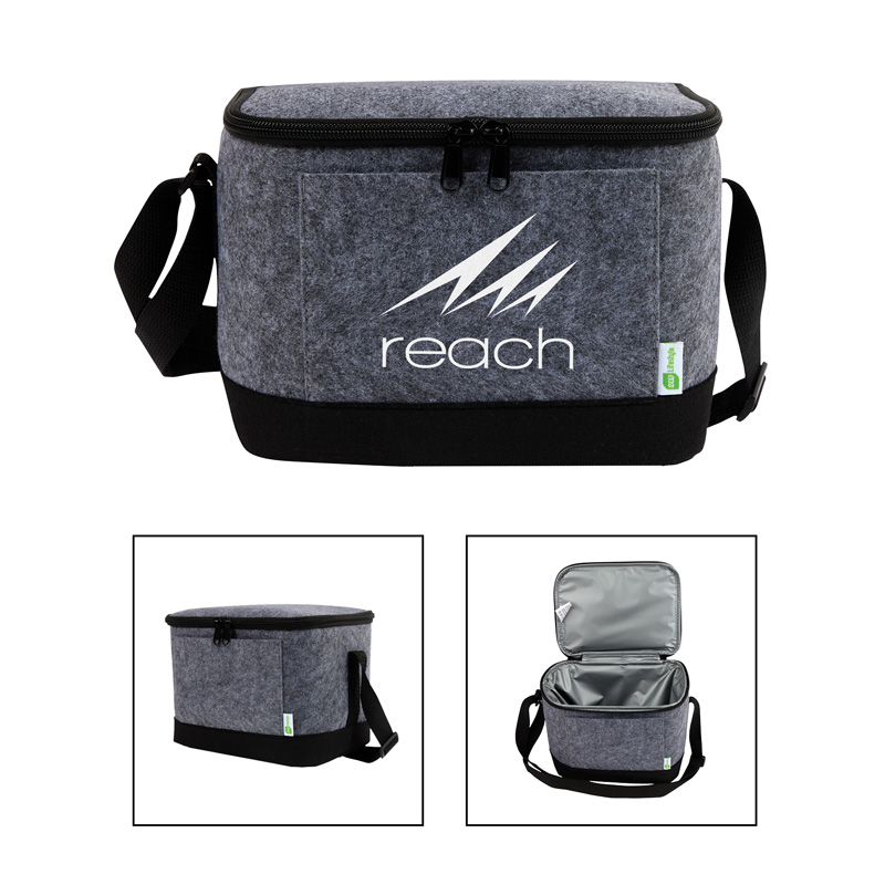 Echo RPET Felt 9-Can Lunch Cooler 1 Echo RPET Felt 9-Can Lunch Cooler 1