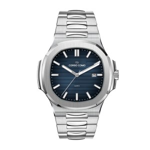 Watch Creations 40.5MM, 3 HAND WITH DATE, STAINLESS STEEL CASE, BLUE DIAL W/ APPLIED INDEX, SOLID ST 1 Watch Creations 40.5MM, 3 HAND WITH DATE, STAINLESS STEEL CASE, BLUE DIAL W/ APPLIED INDEX, SOLID ST 1