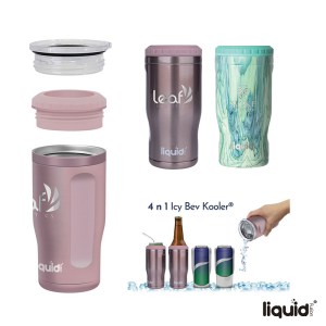 Liquid Fusion Icy Bev Kooler 4-In-1 Double Wall Stainless Steel Can Cooler / Tumbler 1 Liquid Fusion Icy Bev Kooler 4-In-1 Double Wall Stainless Steel Can Cooler / Tumbler 1