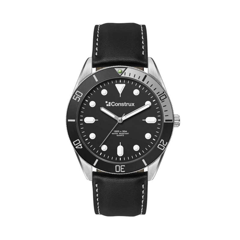 42mm, Silver Metal Case, Bk Bezel, 3-Hand Mvt 1 42mm, Silver Metal Case, Bk Bezel, 3-Hand Mvt 1