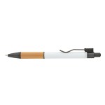 Manoa Ballpoint Pen w/ Bamboo Grip - White Manoa Ballpoint Pen w/ Bamboo Grip - White