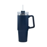 Lyon 30 oz. Double Wall Stainless Steel Travel Mug - Navy Lyon 30 oz. Double Wall Stainless Steel Travel Mug - Navy