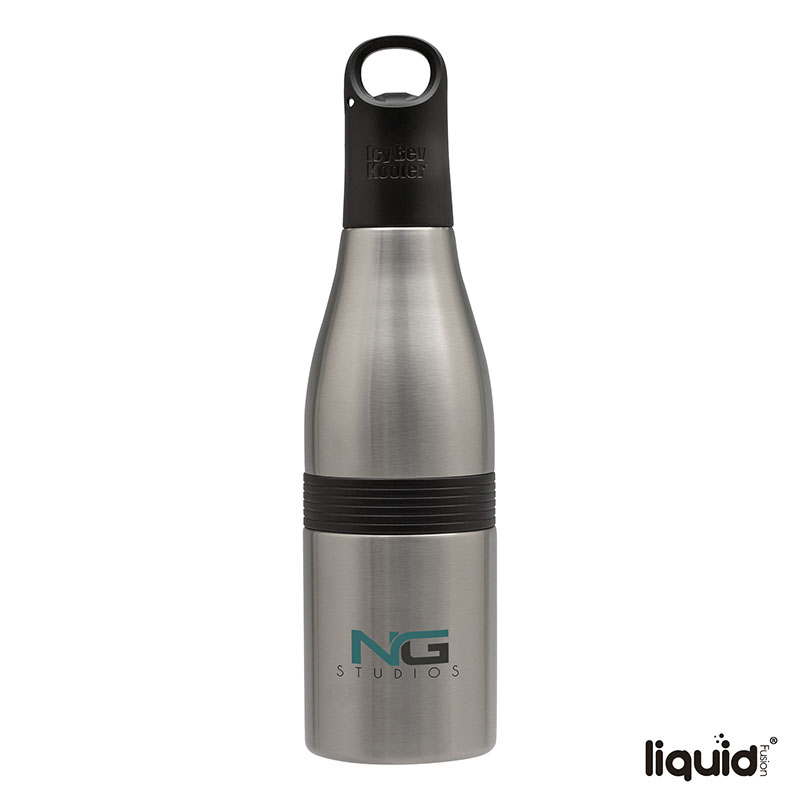 Liquid Fusion Icy Bev Kooler 22 oz. 3-In-1 Double Wall Stainless Steel Bottle 1