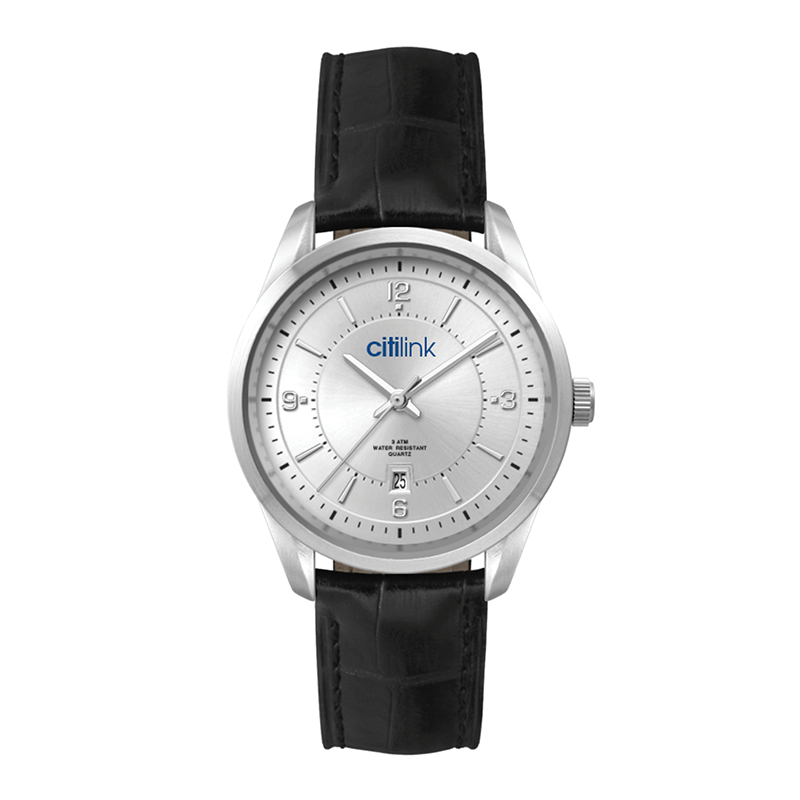 Wc5105 33mm Metal Silver Case, 3 Hand Mvmt, Silver Dial, Dte Display, Leather Strap, Flatm Mineral C 1 Wc5105 33mm Metal Silver Case, 3 Hand Mvmt, Silver Dial, Dte Display, Leather Strap, Flatm Mineral C 1