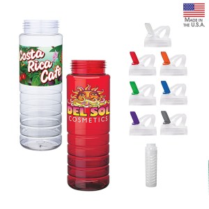 Malibu 26 oz. PET Bottle with Flip Spout & Infuser 1 Malibu 26 oz. PET Bottle with Flip Spout & Infuser 1