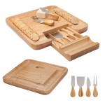 Lorenzi 4-Piece Bamboo Cheese Tray 1 Lorenzi 4-Piece Bamboo Cheese Tray 1