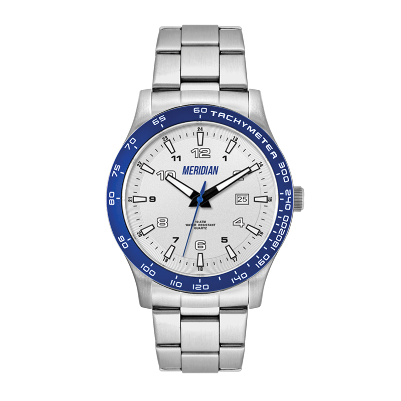 Wc8438 43.5mm Steel Matte Silver Case, 3 Hand Mvmt, Silver Dial, Dte Display, Bl Rotating Bezel, Sil 1 Wc8438 43.5mm Steel Matte Silver Case, 3 Hand Mvmt, Silver Dial, Dte Display, Bl Rotating Bezel, Sil 1