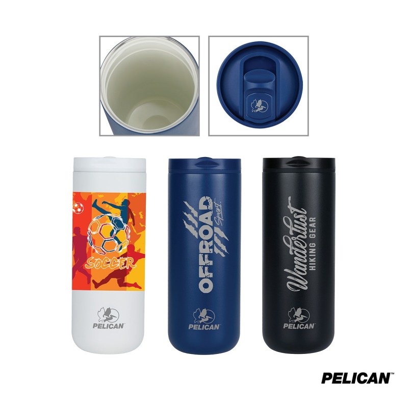 Pelican Dayventure 20 oz. Recycled Double Wall Stainless Steel Travel Tumbler 1 Pelican Dayventure 20 oz. Recycled Double Wall Stainless Steel Travel Tumbler 1