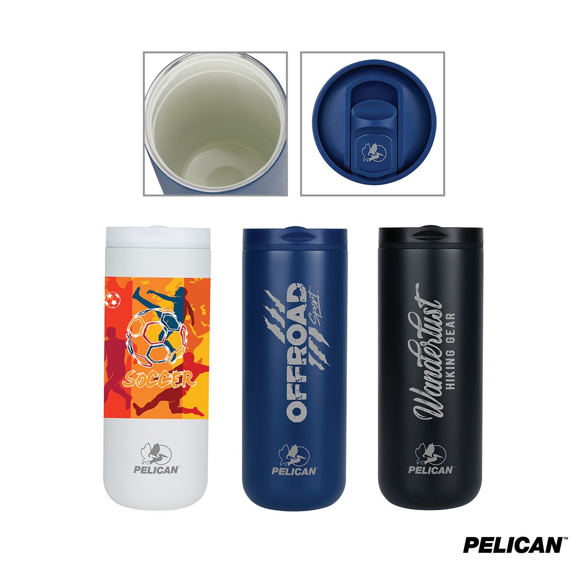 Pelican Dayventure 20 oz. Recycled Double Wall Stainless Steel Travel Tumbler 1
