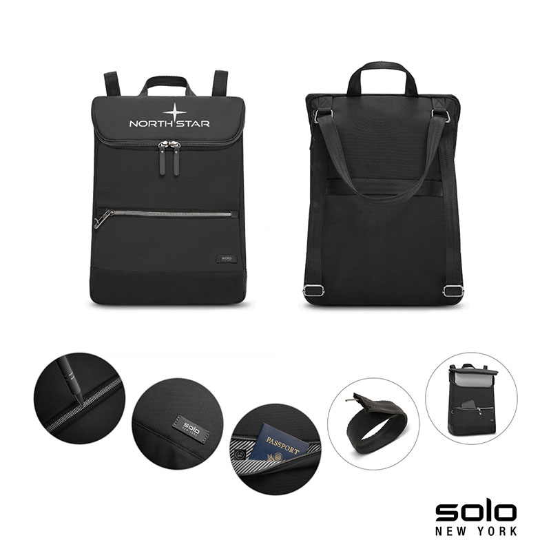 Solo New York Stealth Hybrid RPET Backpack / Tote 1 Solo New York Stealth Hybrid RPET Backpack / Tote 1