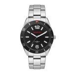 Wc5186 42mm Metal Matte Silver Case, 3 Hand Mvmt, Black Dial, Bk Rotating Bezel, Silver Bracelet, Fl 1 Wc5186 42mm Metal Matte Silver Case, 3 Hand Mvmt, Black Dial, Bk Rotating Bezel, Silver Bracelet, Fl 1
