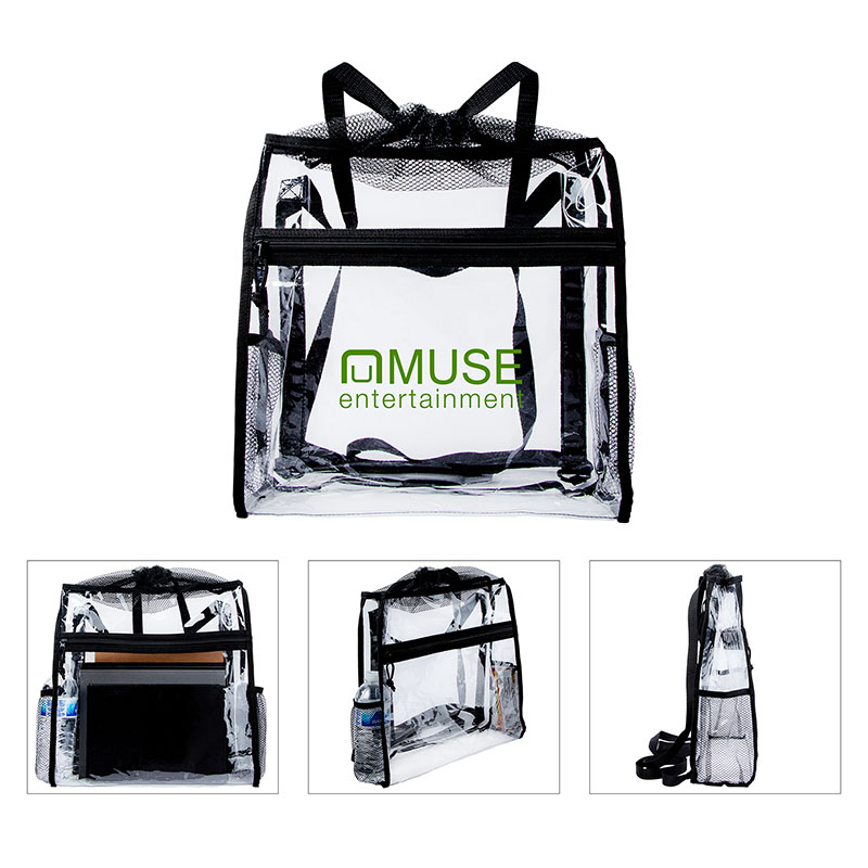 Ramsey Clear Drawstring Backpack 1 Ramsey Clear Drawstring Backpack 1