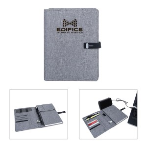 Binghamton RPET Padfolio w/ Wireless Phone Charger 1 Binghamton RPET Padfolio w/ Wireless Phone Charger 1