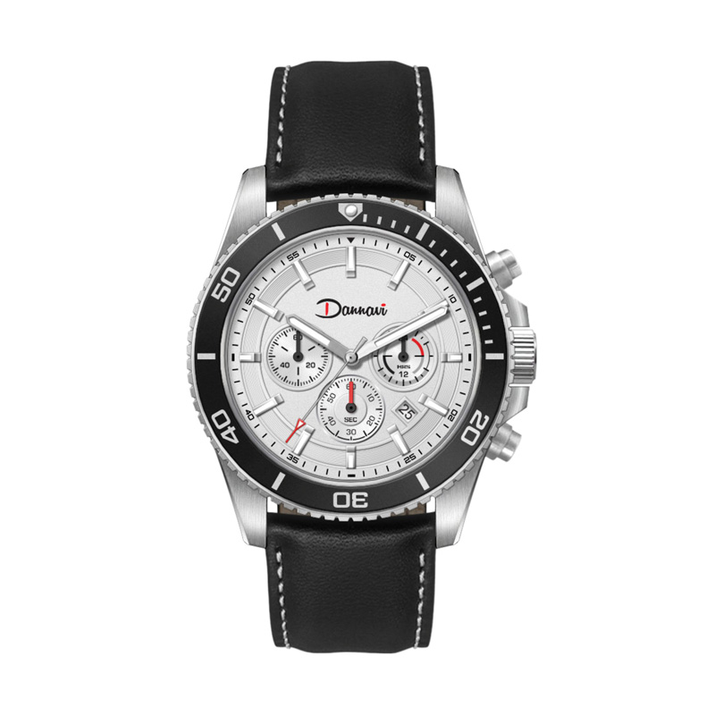 42.5mm, Ss, Silver Case, Bk Bezel, Chrono Mvt, Dte 1 42.5mm, Ss, Silver Case, Bk Bezel, Chrono Mvt, Dte 1