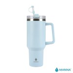 Manna Atlas 40 oz. Double Wall Stainless Steel Travel Tumbler - Light Blue Manna Atlas 40 oz. Double Wall Stainless Steel Travel Tumbler - Light Blue