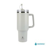 Manna Atlas 40 oz. Double Wall Stainless Steel Travel Tumbler - Grey Manna Atlas 40 oz. Double Wall Stainless Steel Travel Tumbler - Grey