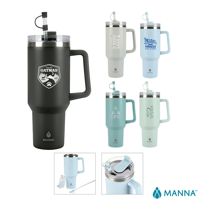 Manna Atlas 40 oz. Double Wall Stainless Steel Travel Tumbler 1 Manna Atlas 40 oz. Double Wall Stainless Steel Travel Tumbler 1
