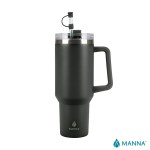 Manna Atlas 40 oz. Double Wall Stainless Steel Travel Tumbler - Charcoal Manna Atlas 40 oz. Double Wall Stainless Steel Travel Tumbler - Charcoal