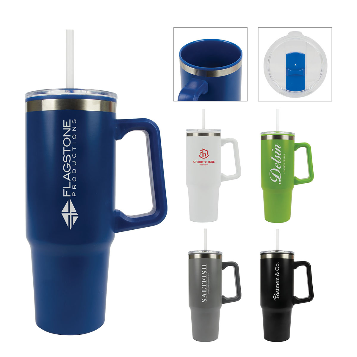 Rhea 30 oz. Steel/ 100% Recycled PP Liner Travel Mug 1