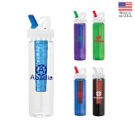 Laguna 32 oz. PET Bottle with Flip Spout & Ice Stick 2 Laguna 32 oz. PET Bottle with Flip Spout & Ice Stick 2