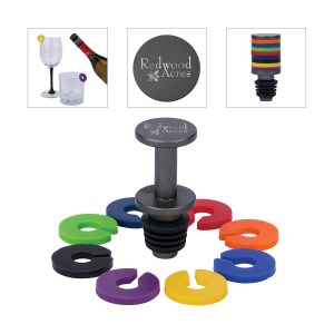 Rocco Aluminum Bottle Stopper with Glass Markers 1 Rocco Aluminum Bottle Stopper with Glass Markers 1