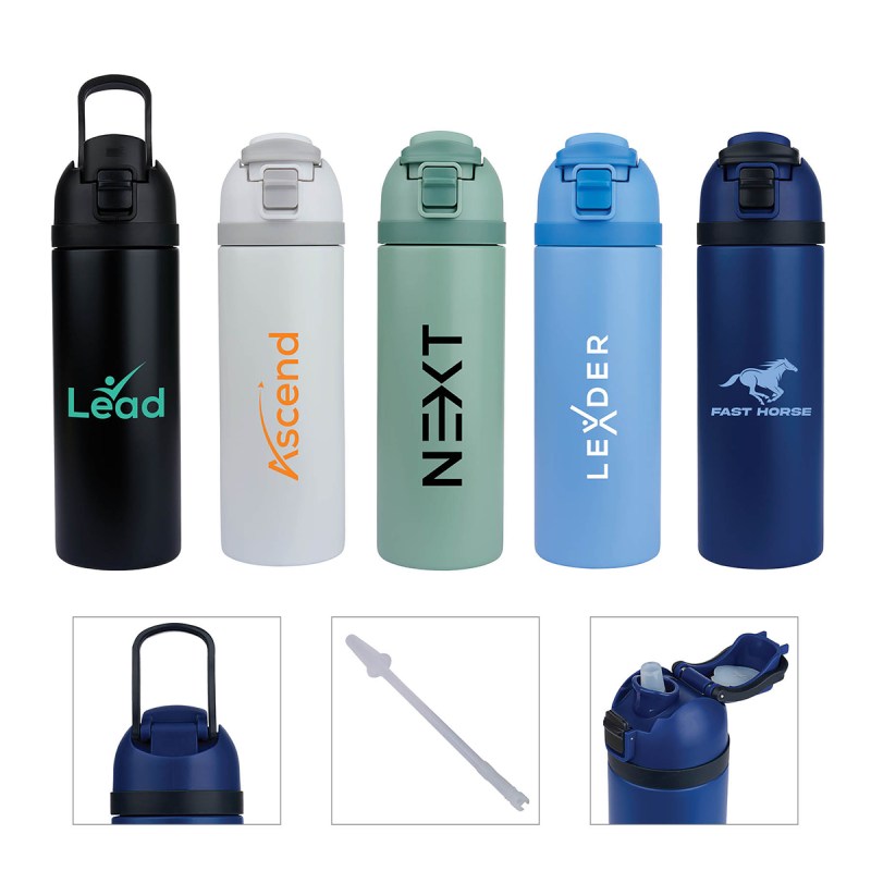 Dover 24 oz. PP / Steel Outer Dual Drinking Water Bottle 1 Dover 24 oz. PP / Steel Outer Dual Drinking Water Bottle 1