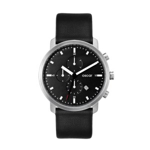 Wc8318 44mm Steel Matte Silver Case, Chronograph Mvmt, Black Dial, Dte Display, Leather Strap, Flat 1 Wc8318 44mm Steel Matte Silver Case, Chronograph Mvmt, Black Dial, Dte Display, Leather Strap, Flat 1