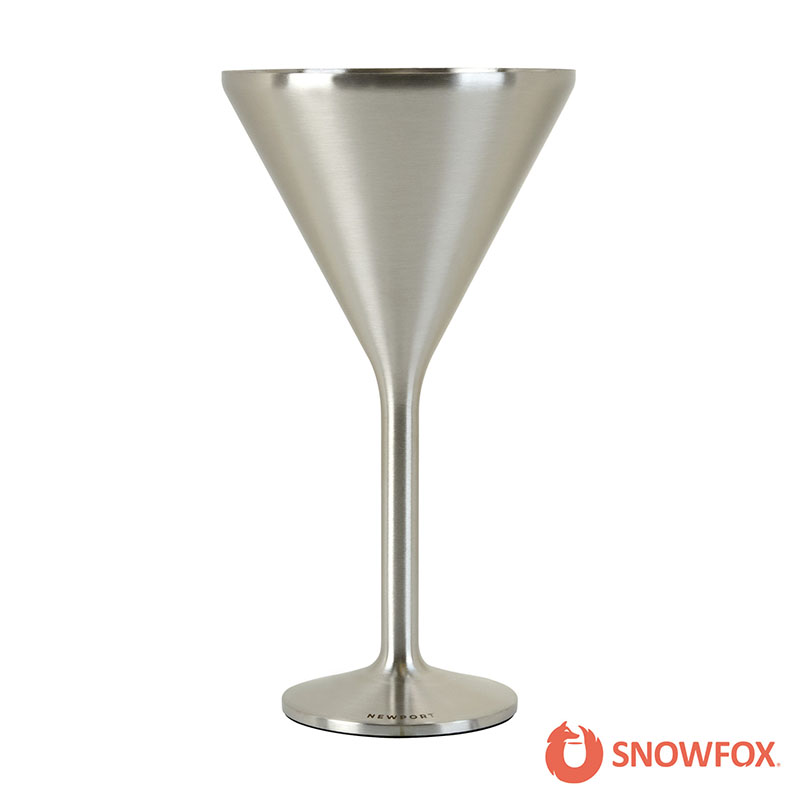 Snowfox 8 oz. Double Wall Steel Stemmed Martini Glass 1