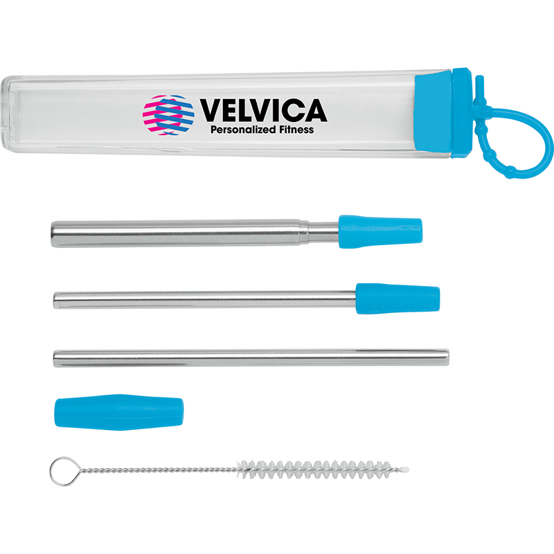 Cosmopolitan 7-Piece, 2-Straw Stainless Steel Set 1