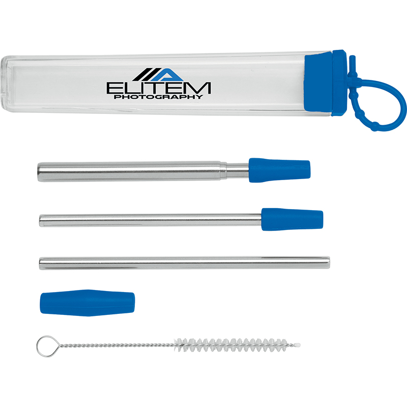 Cosmopolitan 7-Piece, 2-Straw Stainless Steel Set 1