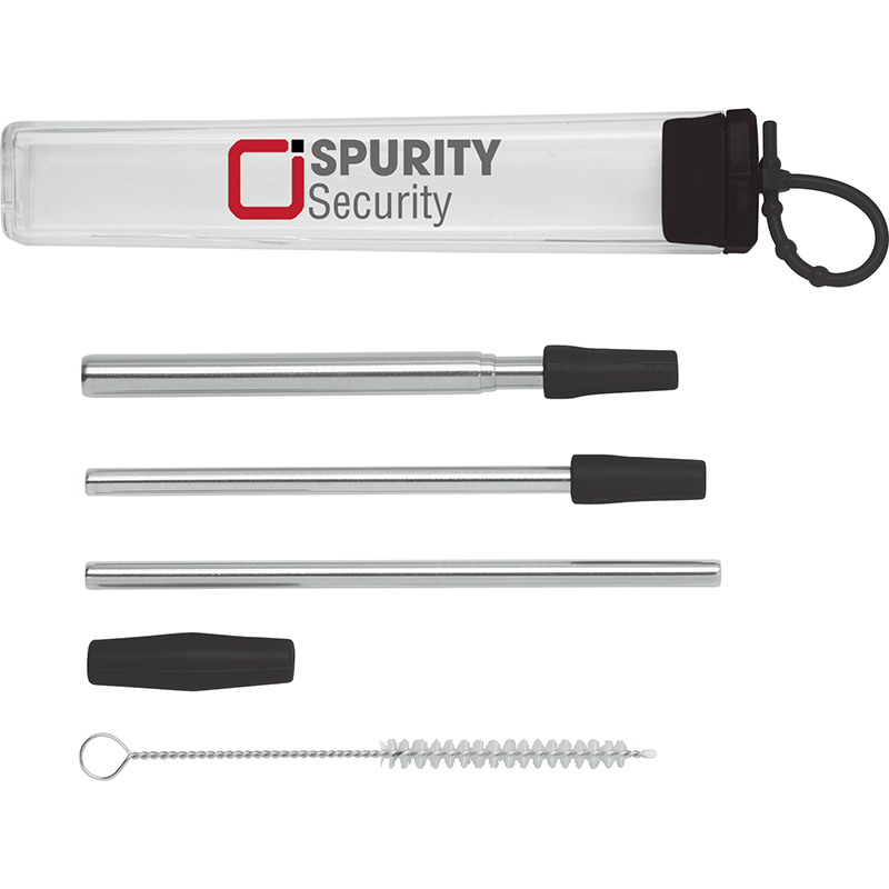 Cosmopolitan 7-Piece, 2-Straw Stainless Steel Set 1