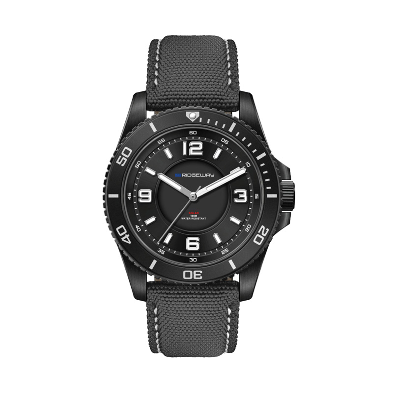 42.5mm, Ss, Silver Case, Bk Bezel, 3-Hand "Solar" Mvt 1 42.5mm, Ss, Silver Case, Bk Bezel, 3-Hand "Solar" Mvt 1