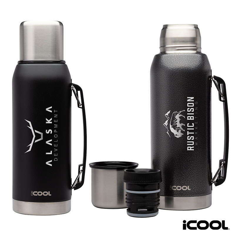 iCOOL Silverton 34 oz. Double Wall, Stainless Steel Water Bottle 1