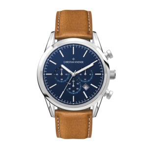 Wc3074 42mm Steel Silver Case, Chronograph Mvmt, Blue Dial, Dte Display, Leather Strap, Flat Mineral 1 Wc3074 42mm Steel Silver Case, Chronograph Mvmt, Blue Dial, Dte Display, Leather Strap, Flat Mineral 1