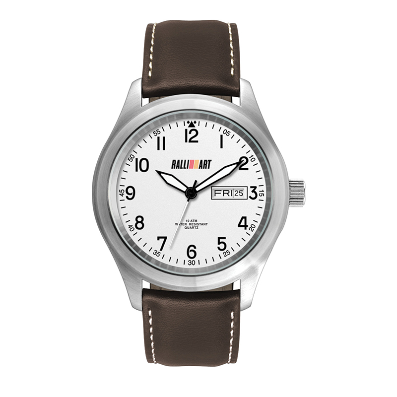 Wc8508 44mm Steel Matte Silver Case, 3 Hand Mvmt, White Dial, Day/Date Display, Leather Strap, Flat 1 Wc8508 44mm Steel Matte Silver Case, 3 Hand Mvmt, White Dial, Day/Date Display, Leather Strap, Flat 1