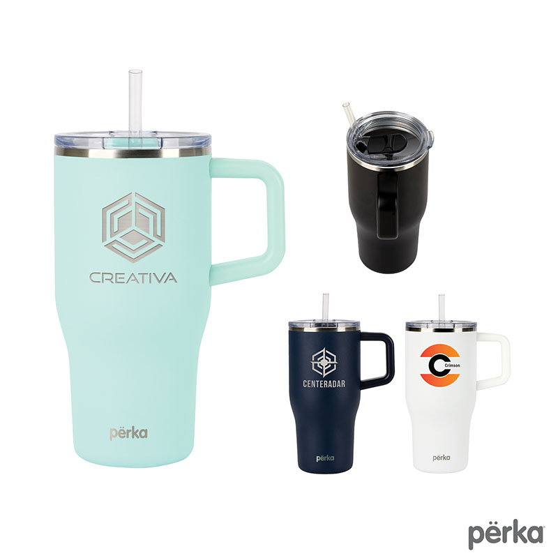 Perka Myrton 20 oz. Double Wall, Recycled Stainless Steel Travel Mug 1 Perka Myrton 20 oz. Double Wall, Recycled Stainless Steel Travel Mug 1