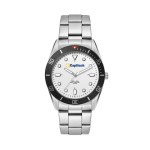 34mm, Silver Metal Case, Bk Bezel, 3-Hand Mvt 1 34mm, Silver Metal Case, Bk Bezel, 3-Hand Mvt 1
