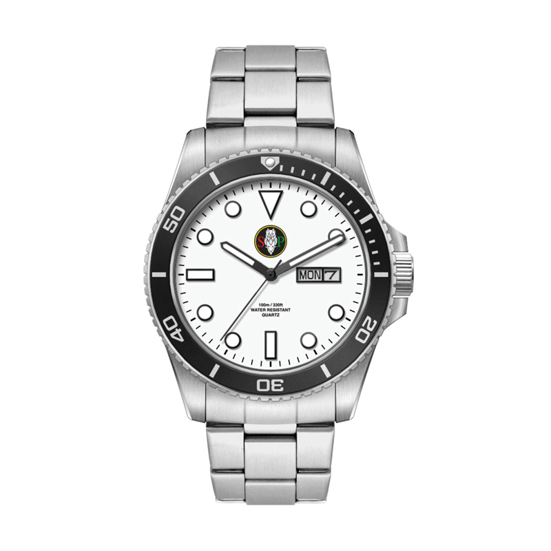 42.5mm, Ss, Silver Case, Bk Bezel, 3-Hand Mvt, Day-Dte 1 42.5mm, Ss, Silver Case, Bk Bezel, 3-Hand Mvt, Day-Dte 1