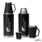 Perka Rover 51 oz. Double Wall, Stainless Steel Growler w/ Cup 1 Perka Rover 51 oz. Double Wall, Stainless Steel Growler w/ Cup 1