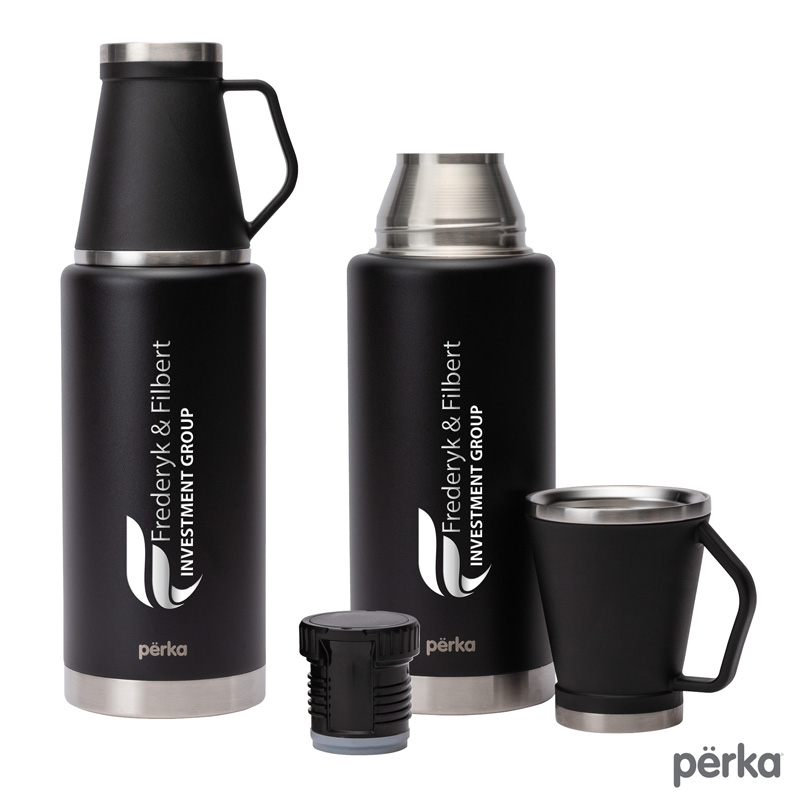 Perka Rover 51 oz. Double Wall, Stainless Steel Growler w/ Cup 1 Perka Rover 51 oz. Double Wall, Stainless Steel Growler w/ Cup 1