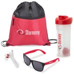 Athletic 4-Piece Fitness Gift Set - Red Athletic 4-Piece Fitness Gift Set - Red