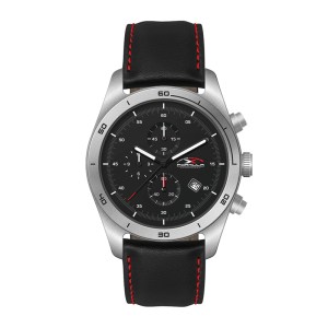 Wc6506 42mm Steel Matte Silver Case, Chronograph Mvmt, Black Dial, Dte Display, Leather Strap, Flat  1 Wc6506 42mm Steel Matte Silver Case, Chronograph Mvmt, Black Dial, Dte Display, Leather Strap, Flat  1