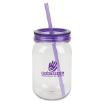 Bootlegger II 27 oz. RPET Mason Jar Tumbler - Purple Bootlegger II 27 oz. RPET Mason Jar Tumbler - Purple